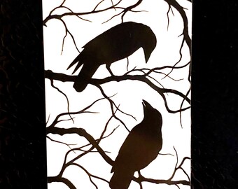 カラスマグネット：防水カラス科アート