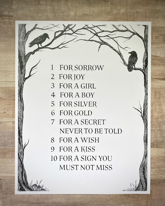 Gothic counting crows wall art 14” x 11”- dark academia poster/art print,