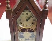 Vintage Stellar Mantle Wall Clock 31 Day Works Perfect, Made in Korea. with Key