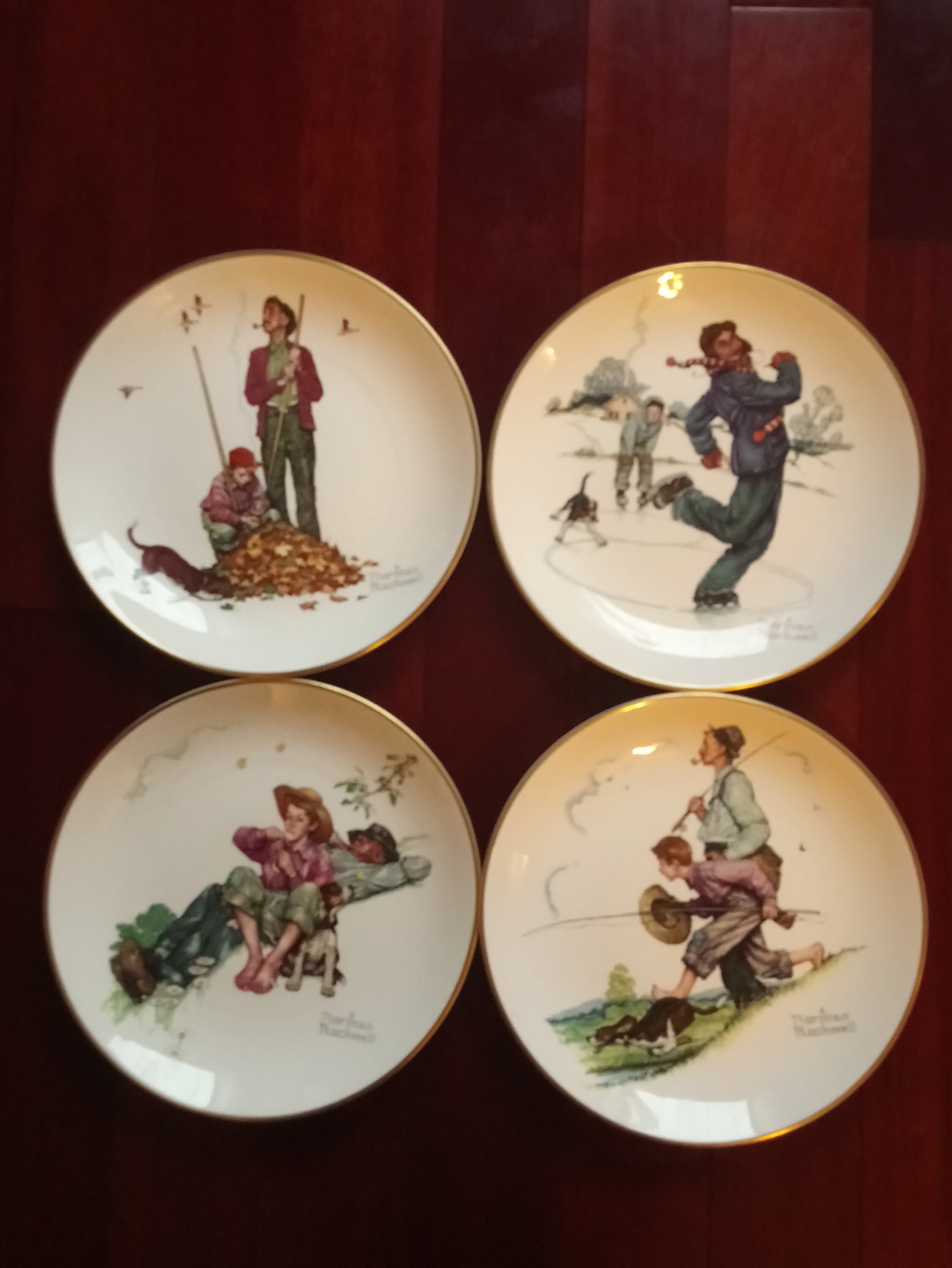 Norman Rockwell Plates Four Seasons for sale Only 2 left at 65