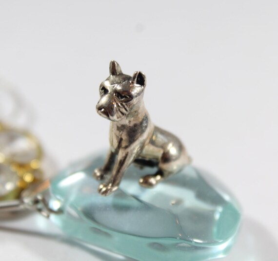 Vintage Solid Sterling Silver Dog Bullmastiff Sma… - image 2