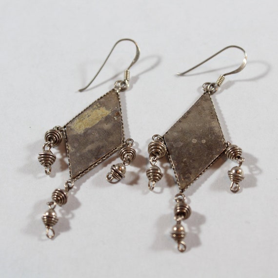 Sterling Silver Lattice Pattern with Round Balls … - image 4