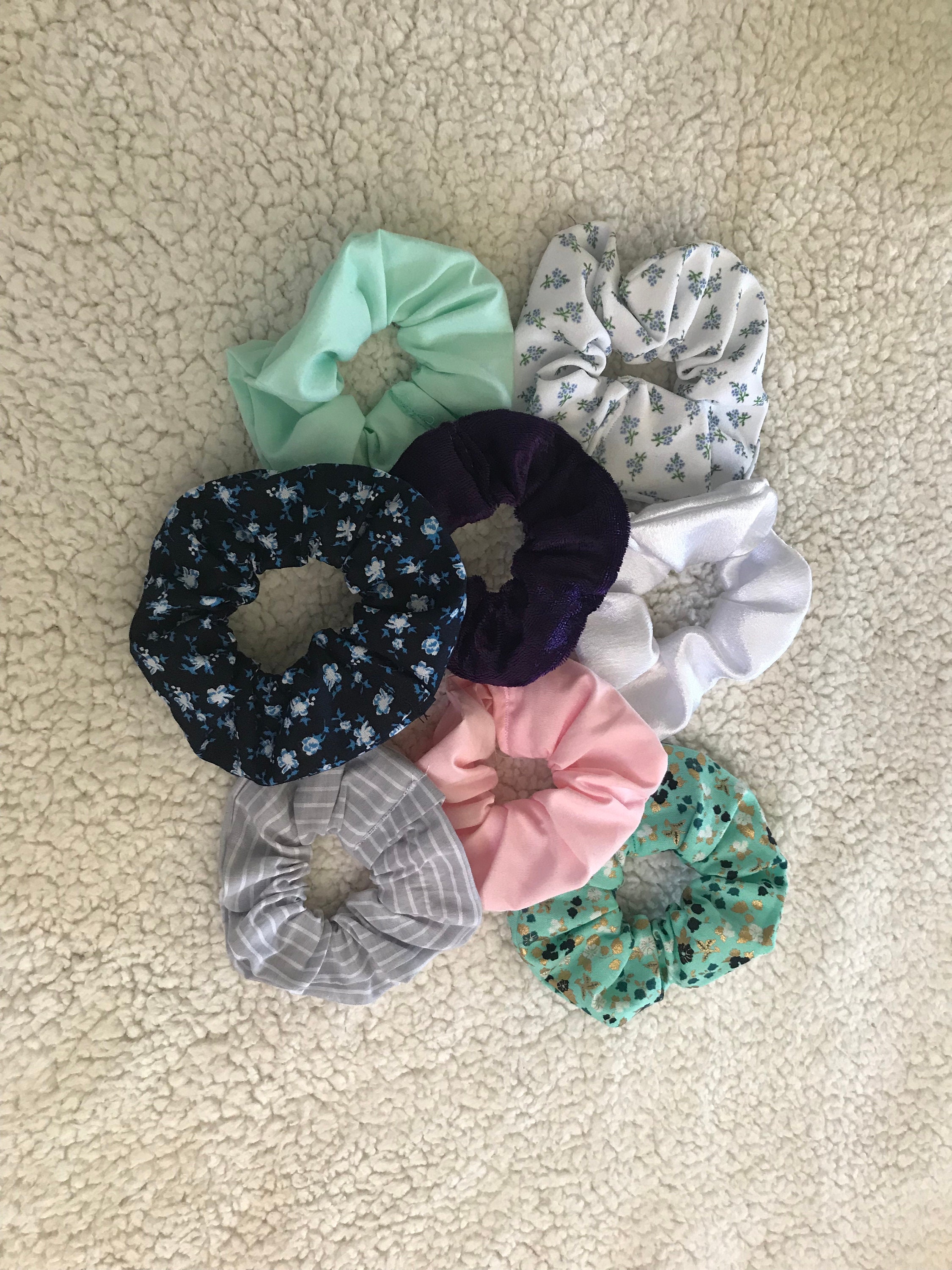 Handmade Scrunchies-hair Tie-hair Elastic-fabric Hair Tie-pony - Etsy