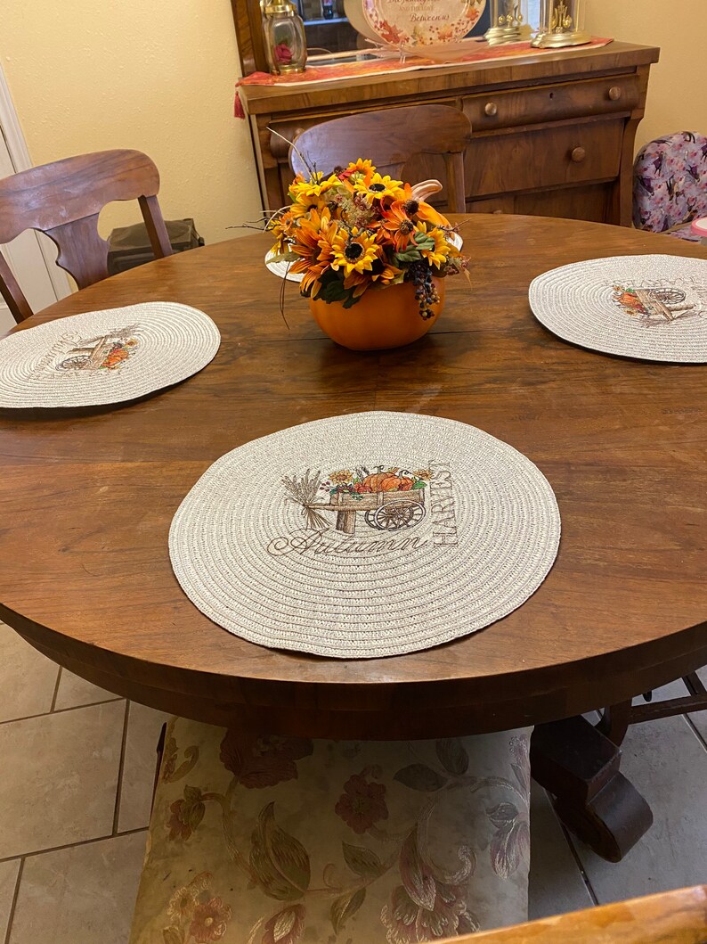 Autumn Harvest Placemat Set Etsy