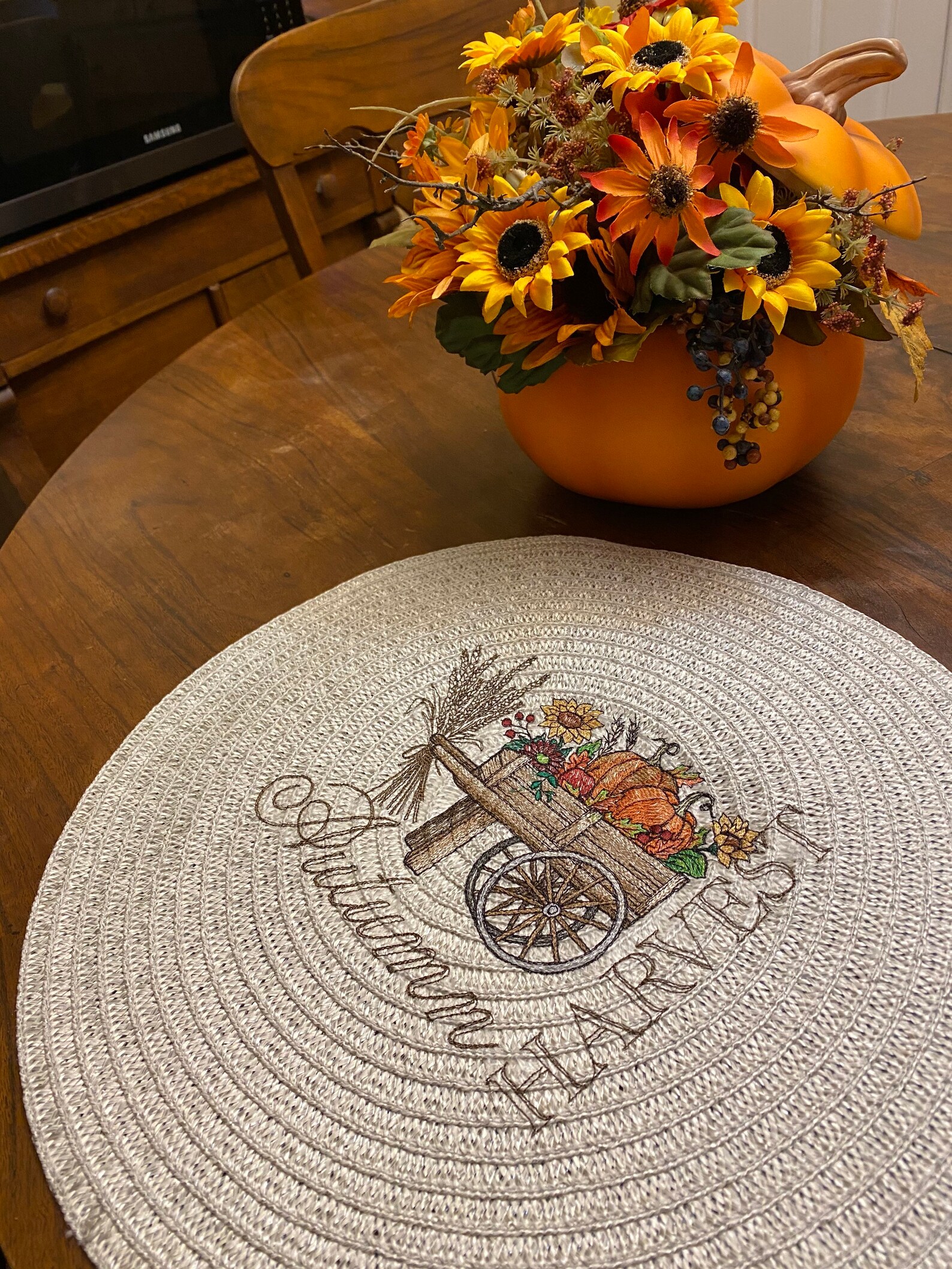 Autumn Harvest Placemat Set Etsy