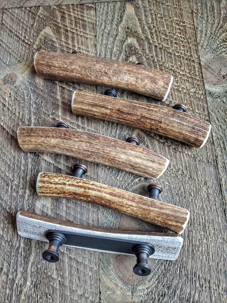 Real Natural Elk/Deer Antler Handle Drawer Pulls Home Etsy