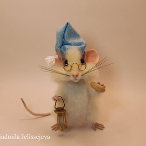 Needle felted mouse, Teddy animals, Handmade.