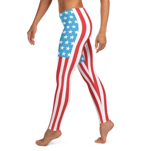 American Daze Leggings | American Flag Leggings | USA Flag Yoga Leggings | United States Flag Clothing | Patriotic Leggings | July 4th