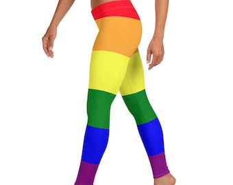 Gay Pride Leggings | LGBTQ+ Leggings | Designer Leggings for Pride Parade | Handmade Leggings for LGBT Pride | Rainbow Leggings