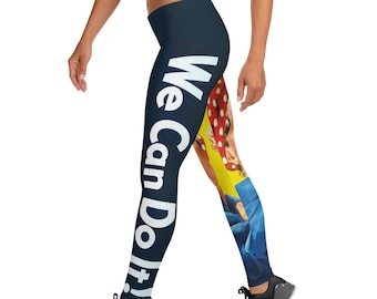 Rosie the Riveter Leggings | Feminist | National Women's Day | Handmade Designer Leggings