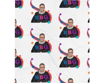 Ruth Bader Ginsburg Throw 50" x 60" Blanket | Feminism Blanket | Gifts for Feminists | International Women's March Blanket