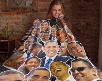 Barack Obama Blanket | Barack Obama Merchandise | Obama Gifts | Anti-Trump Blankets & T-Shirts