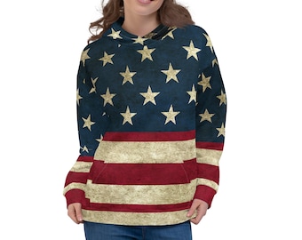 American Flag Shirt Grunge Style | American Flag Shirt | Patriotic T-Shirt | July 4th Shirt | United States Flag T-Shirt