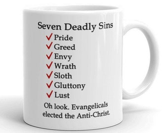 7 Deadly Sins Mug | Anti-Trump Mug | Resist Mug