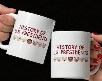 Caneca "História dos Presidentes dos EUA" Caneca "Eleja um Palhaço, Espere um Circo" Caneca Anti-Trump Caneca Engraçada "Trump é um Lixo" Caneca "Foda-se o Trump" Caneca "Foda-se o Donald Trump"