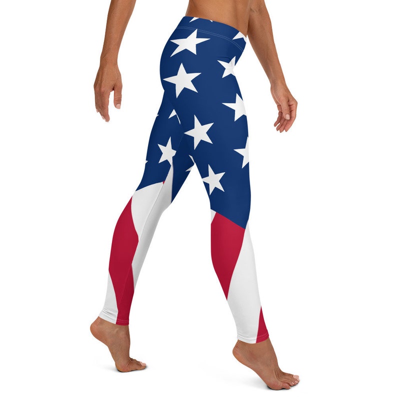 American Flag Leggings U.S. Flag Leggings Patriotic - Etsy