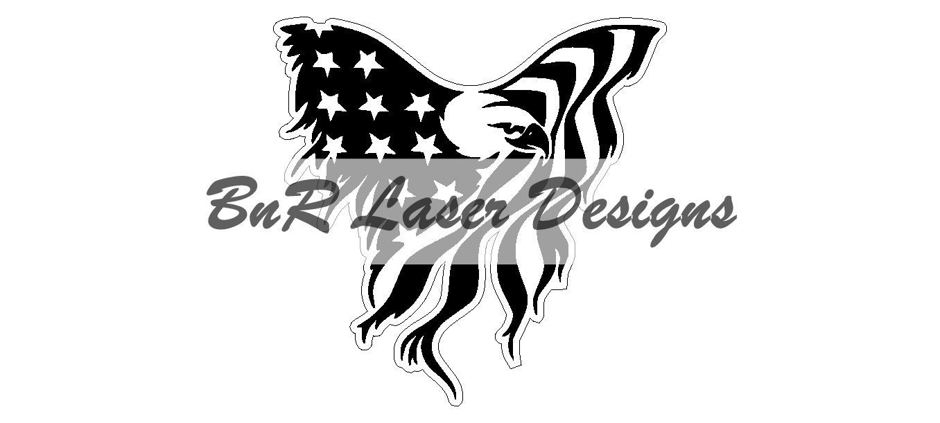 Flying Eagle Flag - 1214 - SVG File for laser, CNC, Vinyl