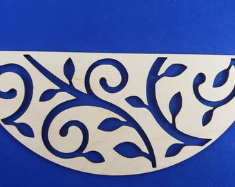 DIY Sign Kit: Floral Leaf Pattern - Birch Wood Cutout