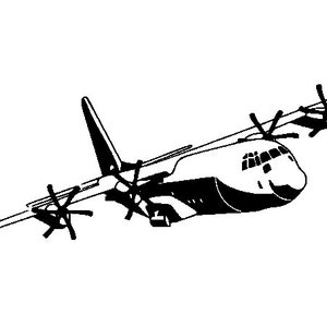 C130 Aircraft - 1413 - SVG File for laser, CNC, Vinyl
