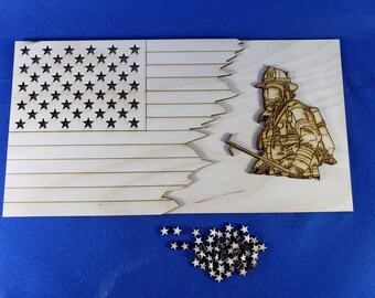 DIY Laser Cut Flag Award Plaque: Baltic Birch Craft Kit
