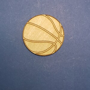Basketball Laser cut natural wooden blanks