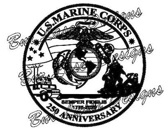 250 USMC birthday  SVG File for laser, CNC, Vinyl