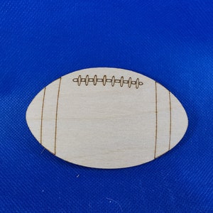 Football - 1013A - Unfinished laser cut wood birch blanks for earrings, crafts, jewelry and DIY projects
