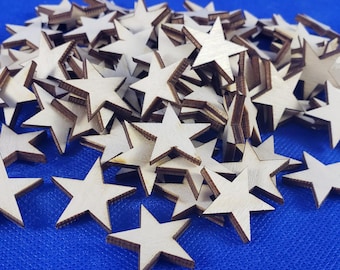 American Flag Stars - Bulk Laser Cut Wooden Blanks - Patriotic Decor