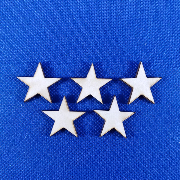 American Flag Stars - laser cut wooden blanks