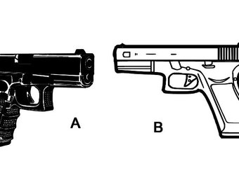 Pistol-Handgun - SVG File for laser, CNC, Vinyl