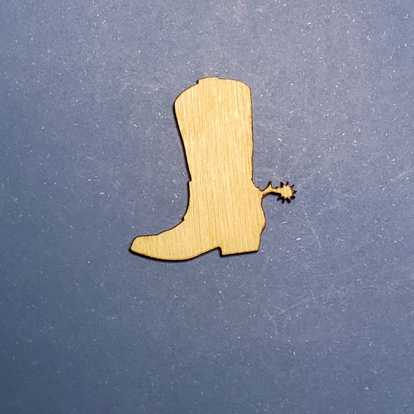 Cowboy Boot Laser cut natural wooden blanks