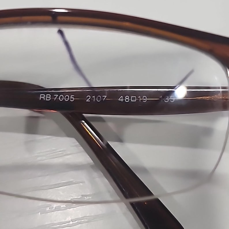 Ray Ban RB7005 2107 Brown Half Rim Eyeglasses Frame 48-19 135 image 8
