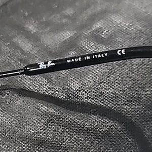 Ray Ban RB3155 006/7C Small Black Metal Blue Wrap Sunglasses 57-16 image 8