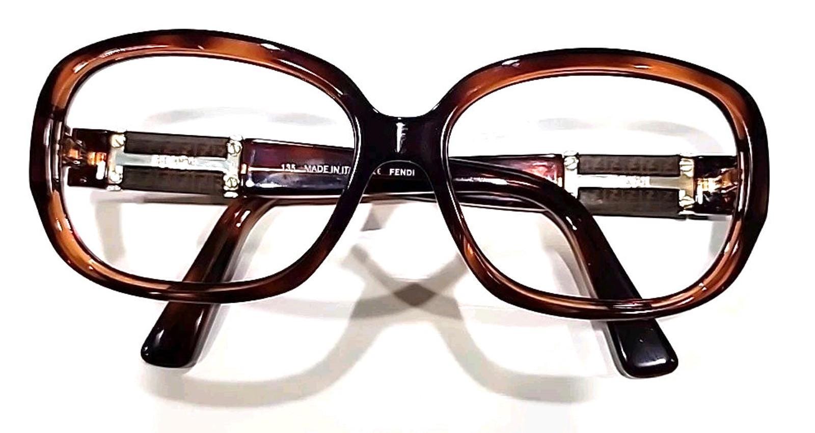 Fendi FS5202 No Lenses Tortoise Brown Rectangle Sunglasses  display picture 3