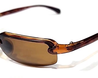 Ray Ban RB4041 Storm 642/83 Vintage Tortoise Brown Rimless Polarized Sunglasses