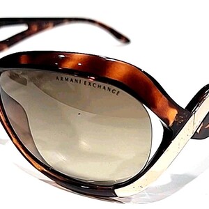 Y2K Armani Exchange Vintage Brown Patterned Sunglasses Chita print Amazon.com: Armani Exchange A｜X AX4029S Fit 811713 57M Dark  main image 4