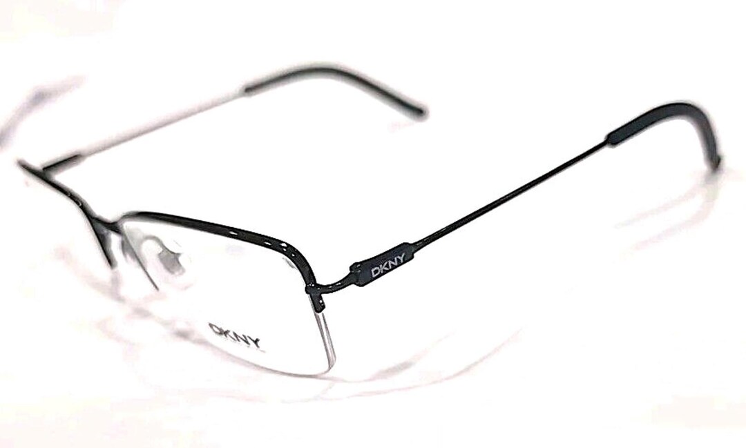 DKNY DY5647 1111 Black Metal Half Rim Eyeglasses 53-18 140 DKNY EYEGLASSES FRAME DY5647 1111 53-18-140 Half Rimless  main image 2
