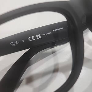 Ray Ban RB4165 622/T3 Justin Black Square Sunglasses Frame 54-16 145 image 6