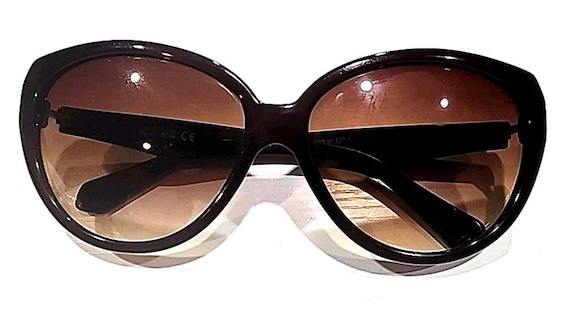 Kenneth Cole Reaction Brown Cat-Eye Sunglasses Kenneth Cole Reaction Tortoise Brown Gradient Oversized Cat  main image 3