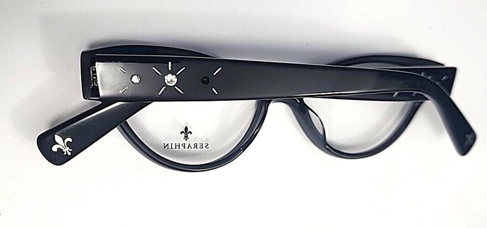 Seraphin LINDSAY 8531 Sm Black Cat Eye Eyeglasses 51-15 140 New Seraphin LINDSAY 8531 Sm Black Cat Eye Eyeglasses 51-15 140  main image 4
