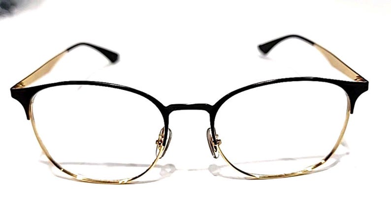 Ray Ban RB6493 2890 Black Gold Metal Square Eyeglasses Frame 53-18 140 image 2