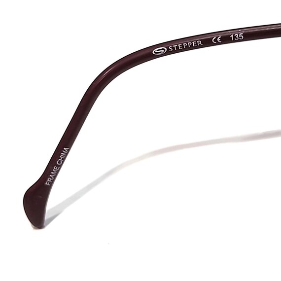 Stepper SI96523 F033 Red Rimless Rectangle Eyegla… - image 9