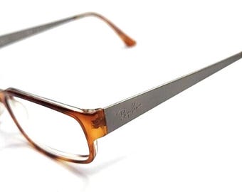 Ray Ban RB5142 2192 Brown Gray Titanium Rectangle Eyeglasses Frame 52-17 145