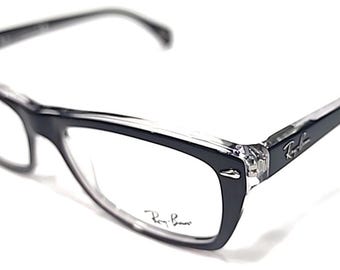Ray Ban RB5255 2034 Glossy Black Rectangular Cat Eyes Eyeglasses 53-16 135