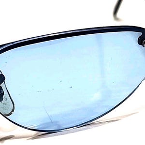 Ray Ban RB3155 006/7C Small Black Metal Blue Wrap Sunglasses 57-16 image 3