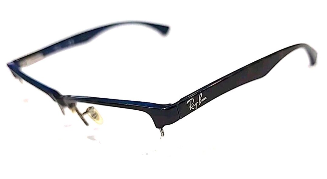 Ray Ban RB7012 5068 Tortoise Blue Half Rim Eyeglasses Frame 53-17 140 ...