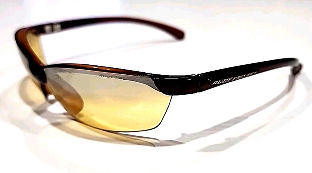 Rudy Project Jekyll Half Rim Brown Wrap Sunglasses Italy VG  display picture 2