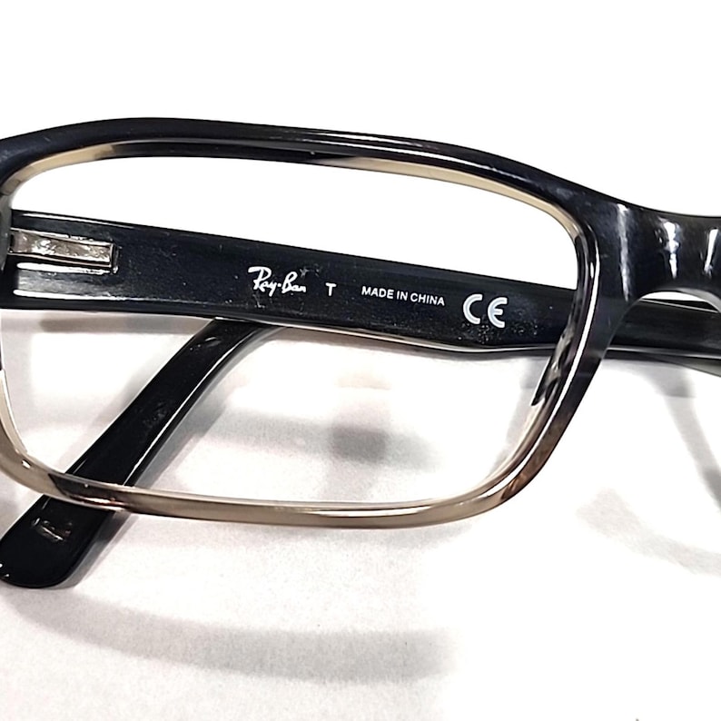 Ray Ban RB5169 5540 Black Brown Fade Rectangle Eyeglasses 54-16 140 image 7