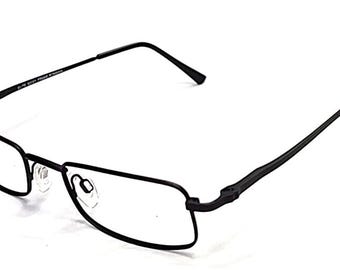 Randolph Elite RE22Y99-G Black Rectangle Eyeglasses 52-21 145 New