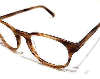 Warby Parker Eyeglasses Haskell M 207 Chestnut Crystal Round  display picture 1